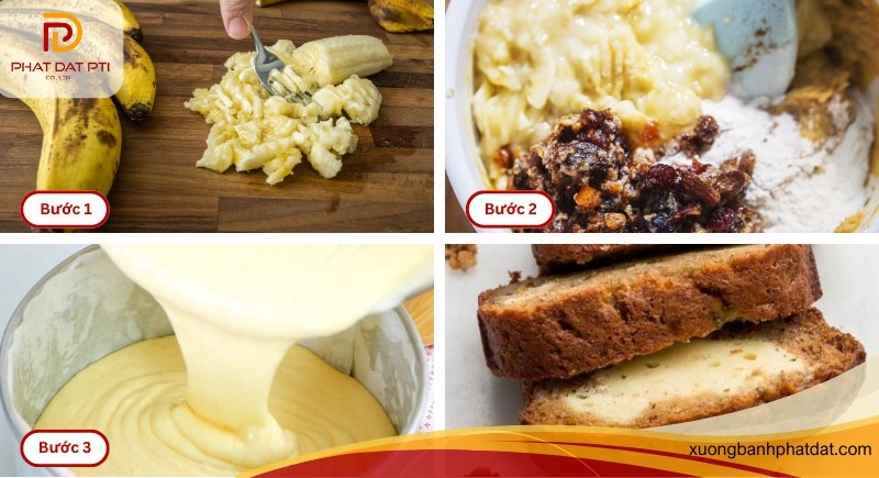 cach lam banh chuoi yen mach cacao pho mai