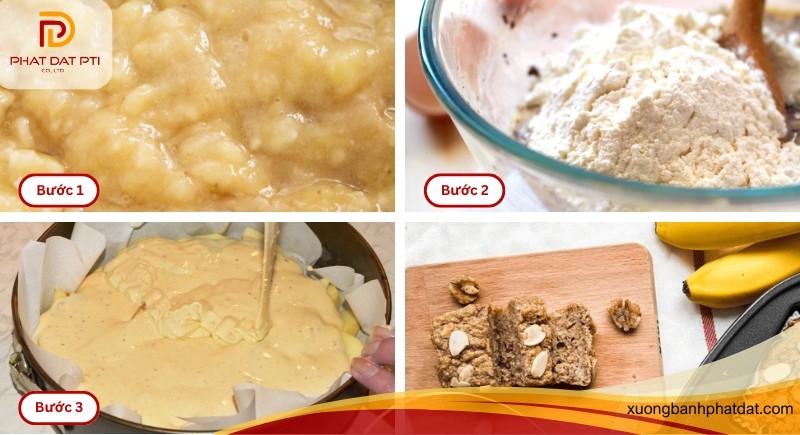 cach lam banh chuoi yen mach sua chua