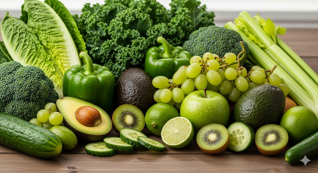 ăn nhiều rau xanh và trái cây