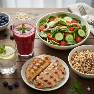 Bữa ăn Eat Clean giúp duy trì sức khỏe và cân nặng ổn định lâu dài.