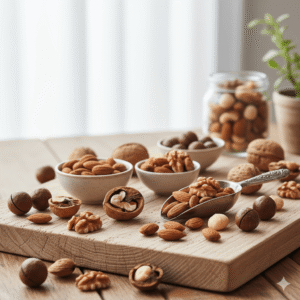 Các loại hạt dinh dưỡng (hạnh nhân, óc chó, mắc ca