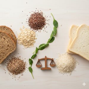 So sánh ngũ cốc nguyên cám và ngũ cốc tinh chế về dinh dưỡng