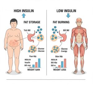 mối liên hệ giữa insulin mỡ và năng lượng trong cơ thể