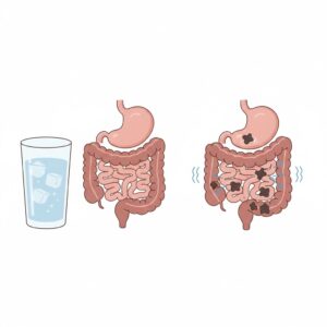 Uống không đủ nước khi giảm cân khiến phân khô và gây táo bón