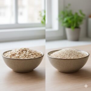 so sánh yến mạch cán dẹt và yến mạch ăn liền trong chế độ ăn lành mạnh