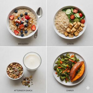 Thực đơn ăn chay giảm cân khoa học trong 1 ngày