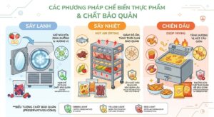 Chất bảo quản và công nghệ chế biến ảnh hưởng đến hạn sử dụng