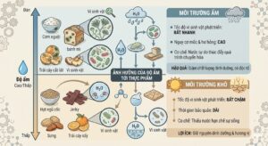 Độ ẩm và hàm lượng nước ảnh hưởng đến hạn sử dụng thực phẩm