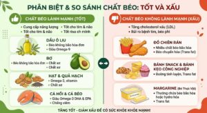 Phân loại chất béo tốt và chất béo xấu trong thực phẩm